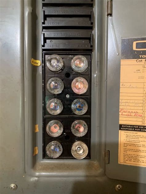 electric panel box old|obsolete service boxes typically have.